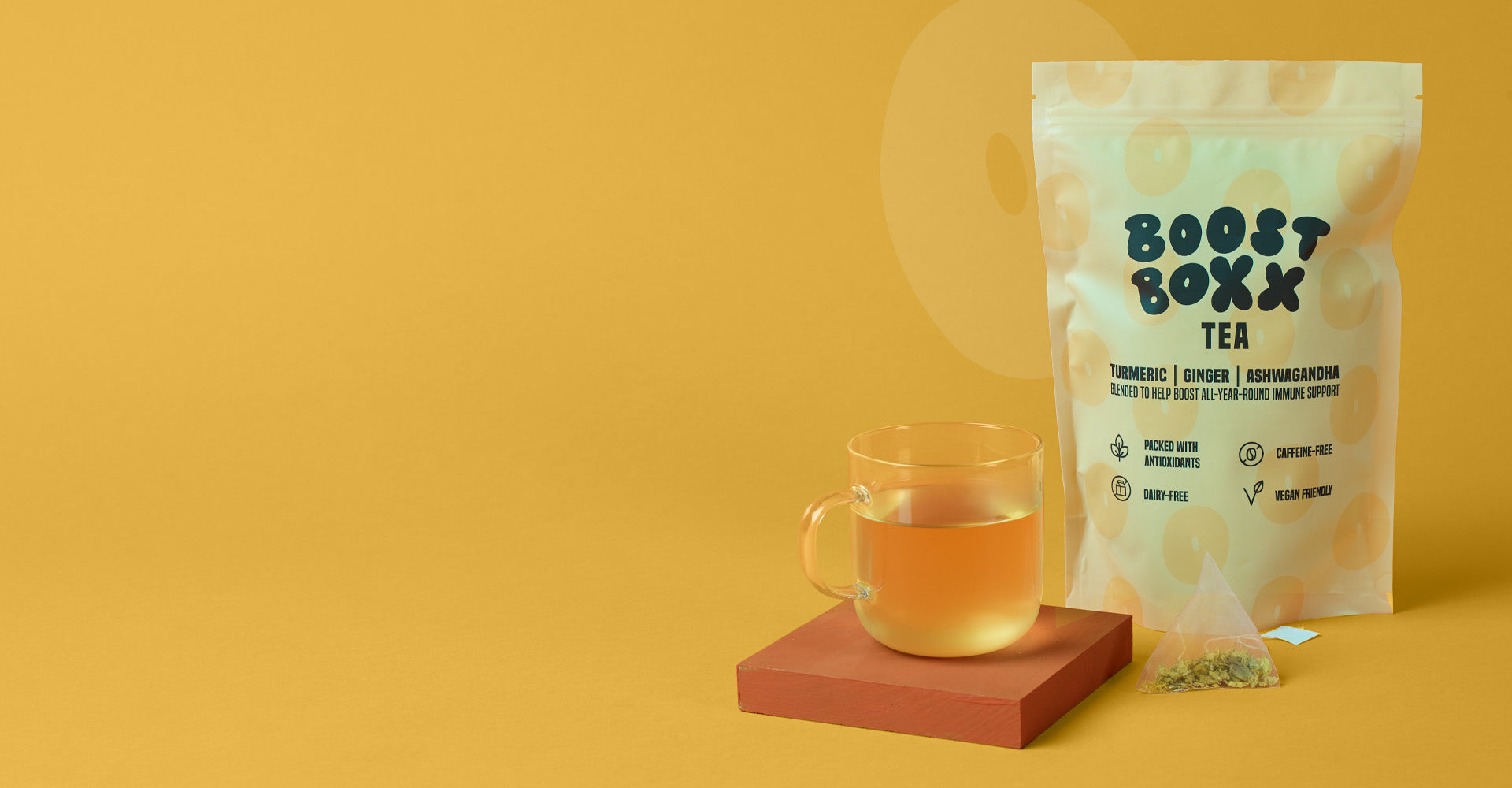 Brewing turmeric tea bags for daily wellness