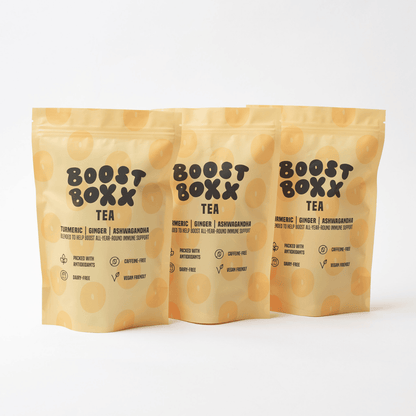 Triple pack of turmeric tea bags for natural immune support